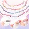 206 Pcs Jewelry Making Kit DIY Gradient Organza Ribbon-100 Charms,100 Jump Rings,4 Voile Ribbons (colorful) 7.09 x 4.72 x 0.63 inches